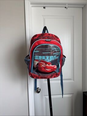 American Tourister Red and Turquoise Lightning McQueen Kids Backpack